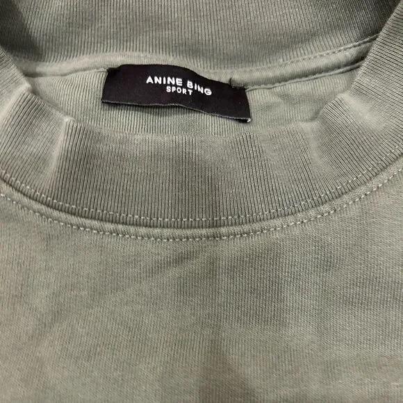 Anine Bing Sport Green Tyler Oversized Sweatshirt in Artichoke - Picture 4 of 7